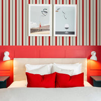 Red Modern Stripes Wallpaper