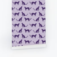 Purple Leopard Removable Wallpaper