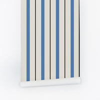 Blue Modern Stripes Wallpaper