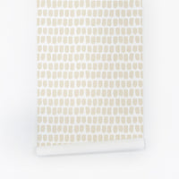 Tiny Brush Pattern removable wallpaper in Linen color