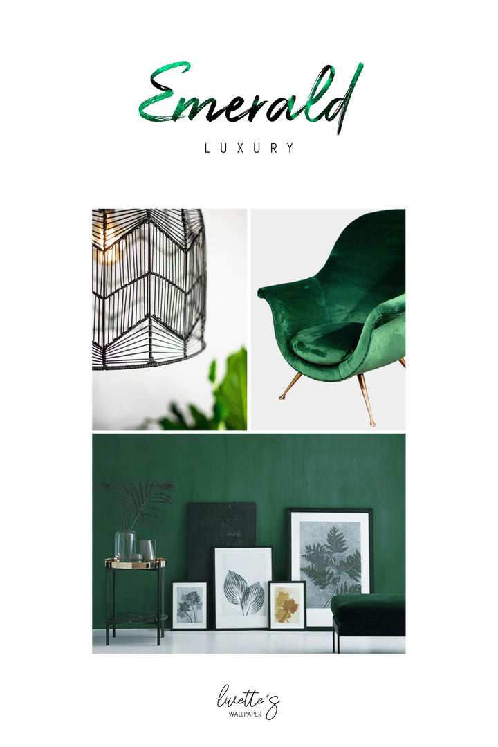 Emerald inspired mood board