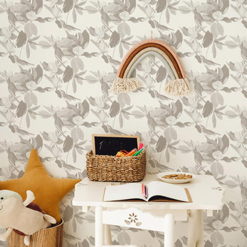 Floral garden with birds removable wallpaper