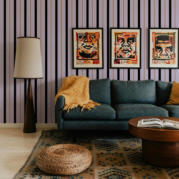 Retro Colors Modern Stripes Wallpaper