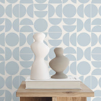 simple geometric pattern wallpaper in blue