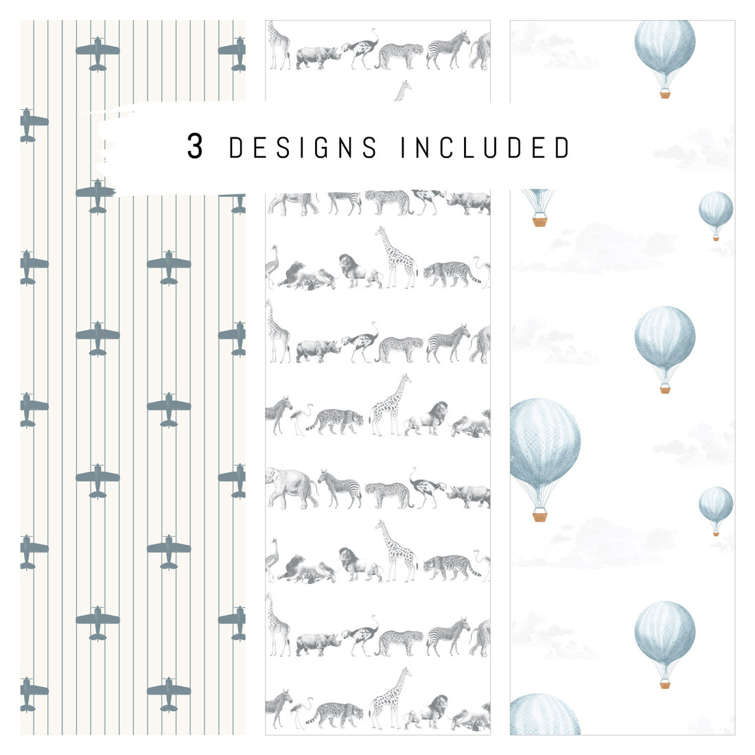 Wallpaper Sample Bundle - 3 Boys Room Samples