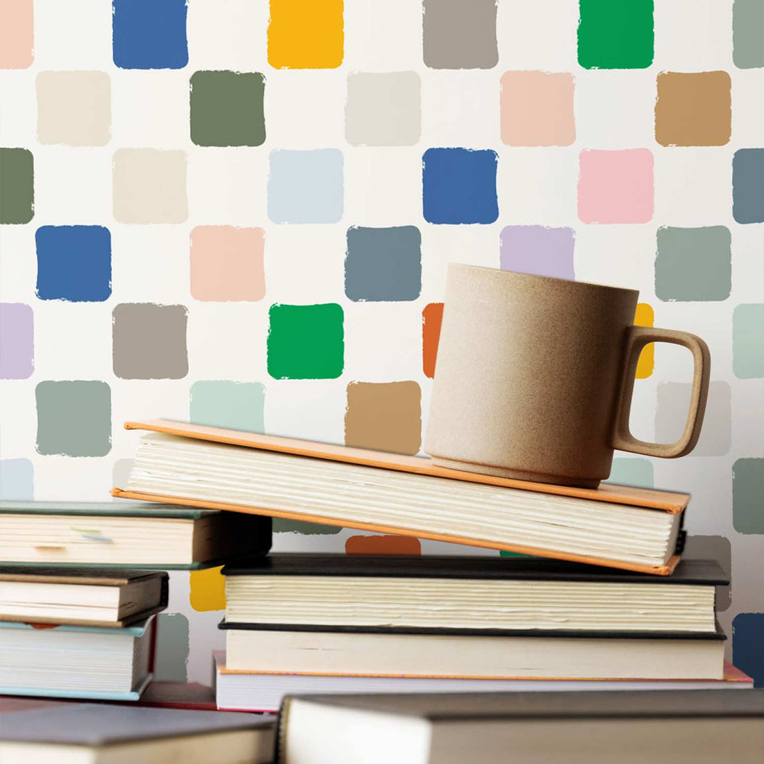 Colorful Checkers Removable Wallpaper