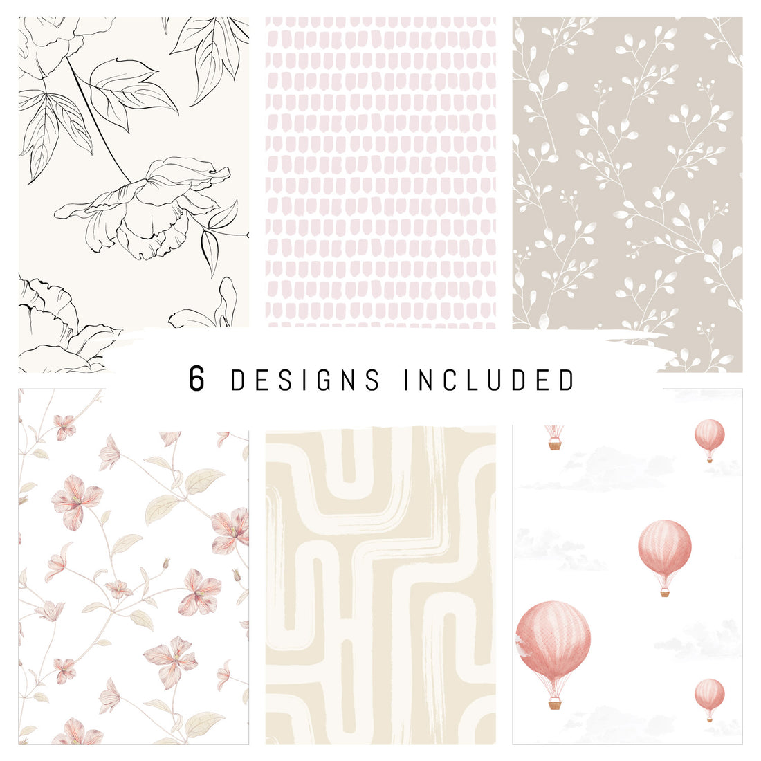 Wallpaper Sample Bundle - 6 Girls Room Samples