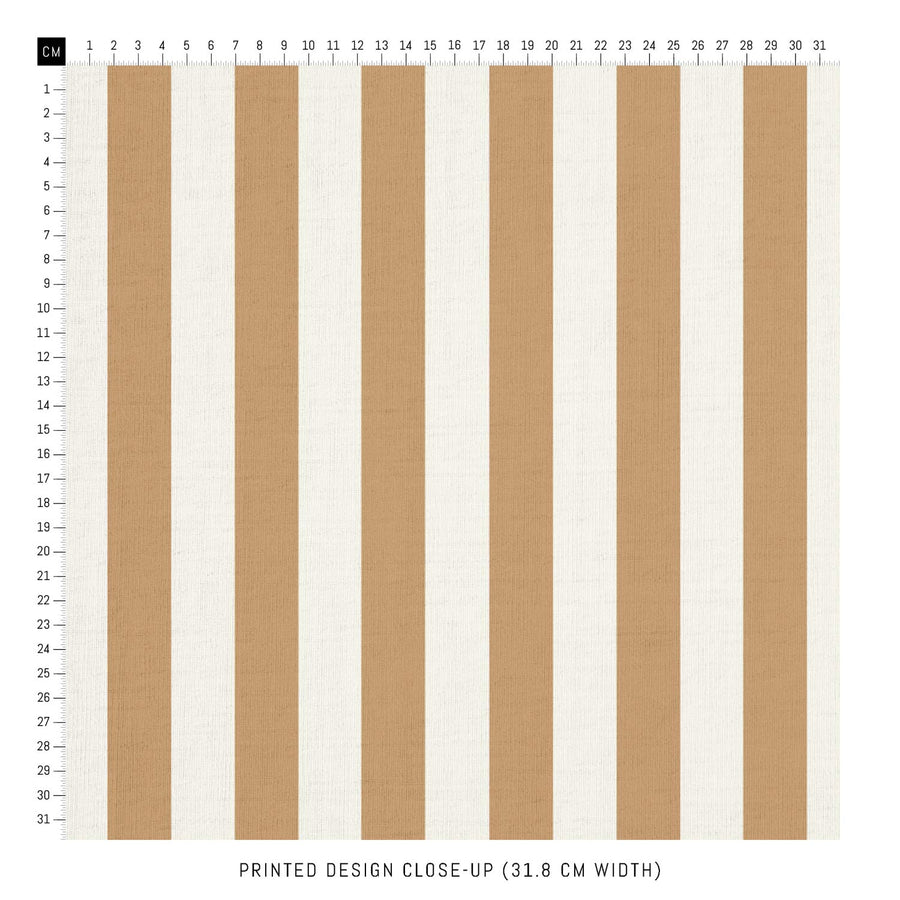 Latte Stripes Printed Fabric