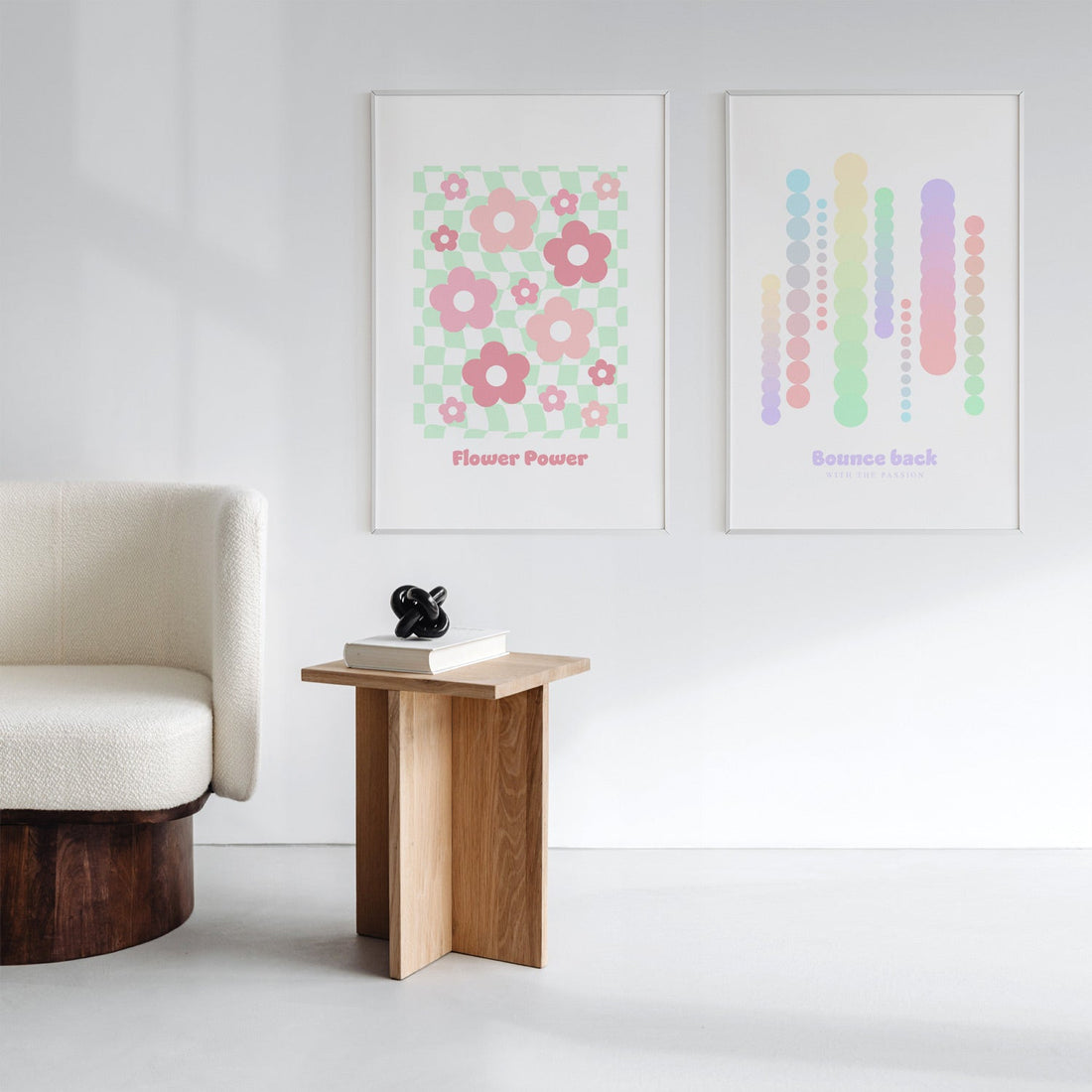 mix and match art posters for scandinavian interior