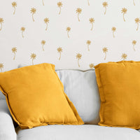 Tiny Palms In Ochre Removable Wallpaper