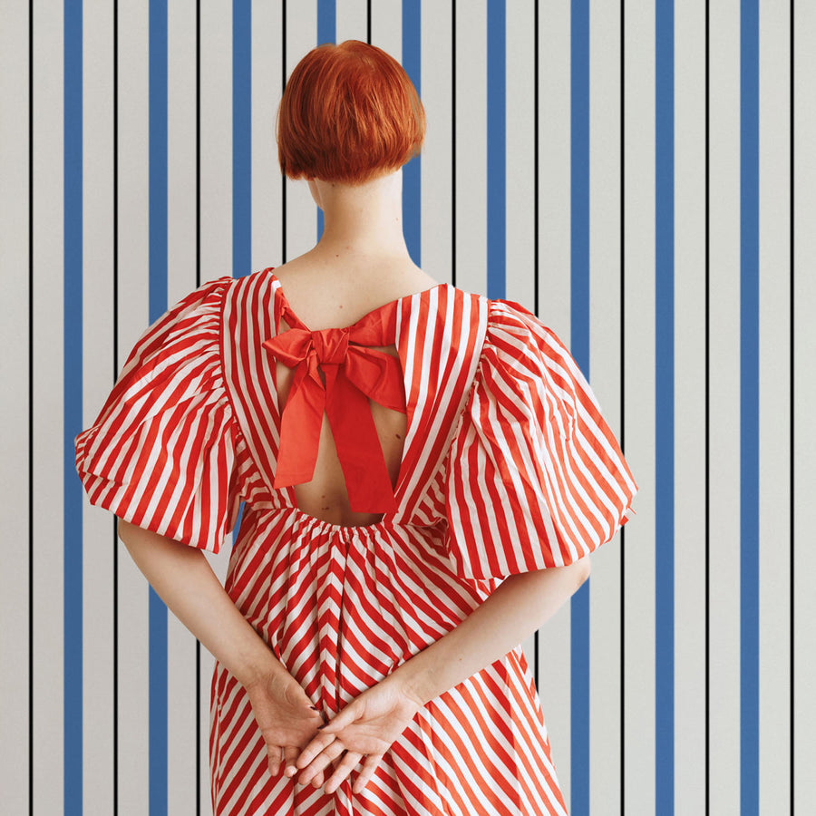 Blue Modern Stripes Wallpaper