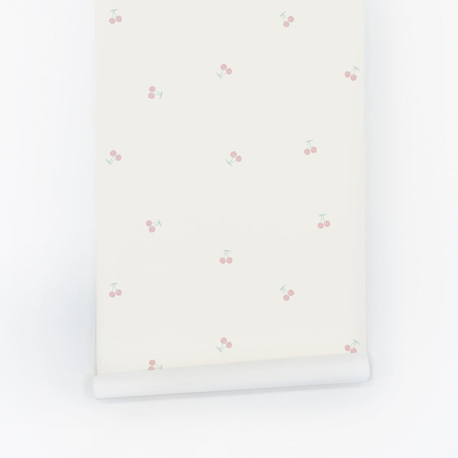 Tiny Pastel Cherries Removable Wallpaper