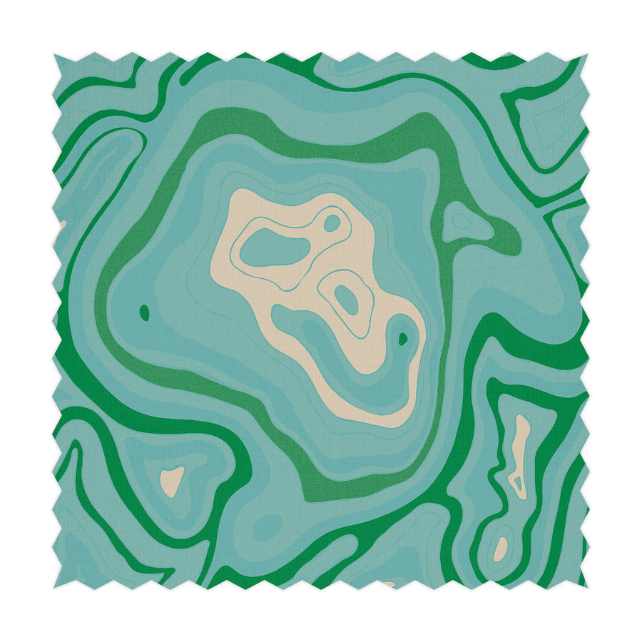 Green Agate Print Design Fabric