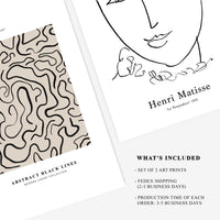 Abstract Henri Matisse Poster Duo Pack + Free FedEx Delivery