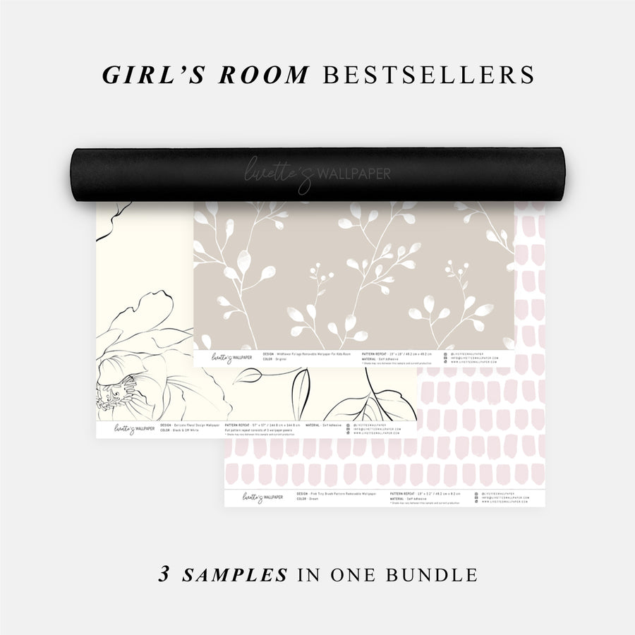 Wallpaper Sample Bundle - 3 Girls Room Samples