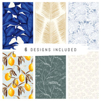 Wallpaper Sample Bundle - 6 Botanical Wallpaper Design Samples