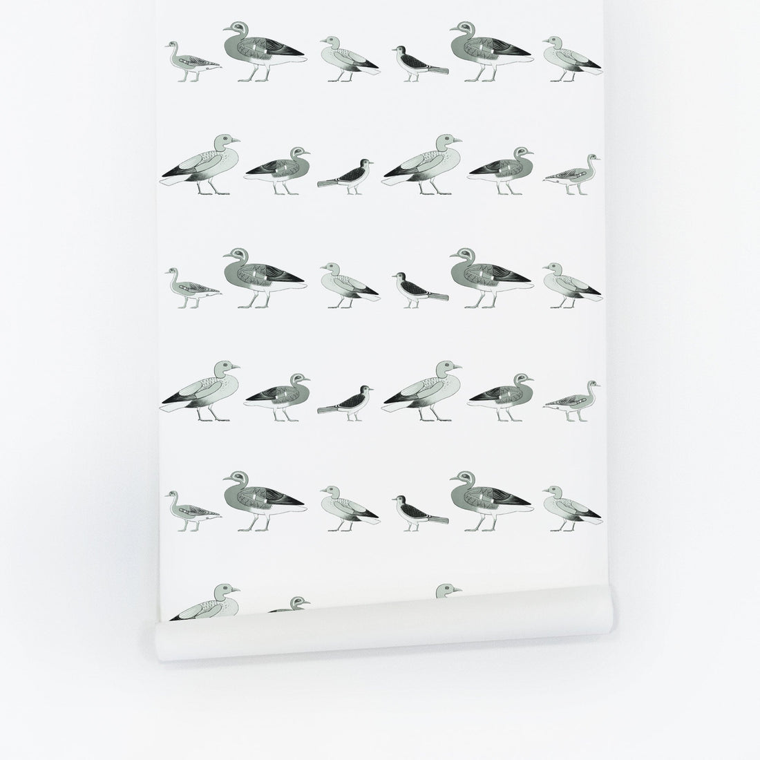 Duck design removable wallpaper for kids room interiors