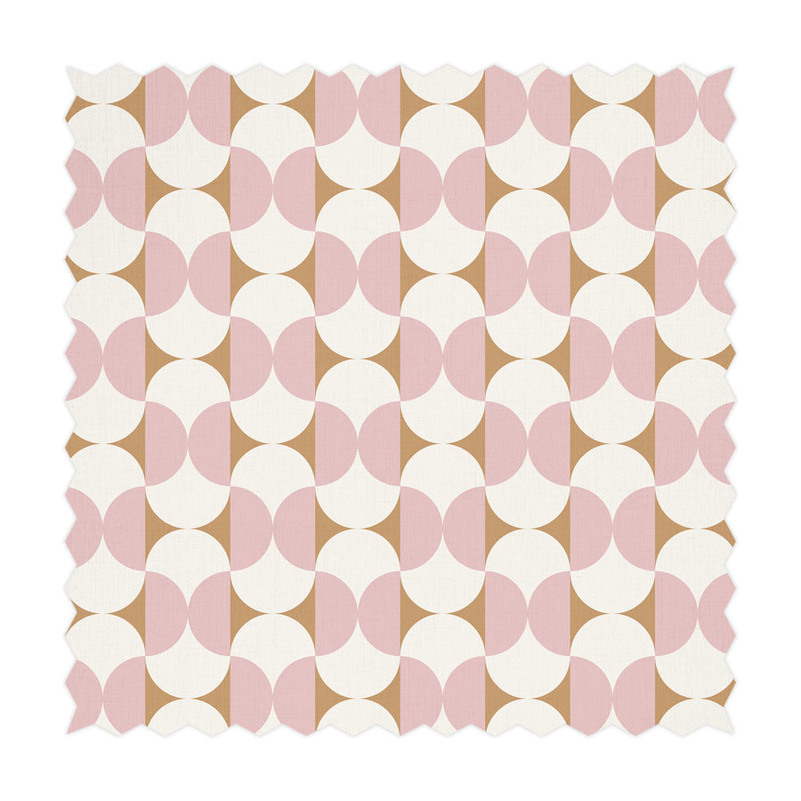 Pink Geometric Design Printed Fabric