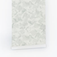 Soft Sage Limewash Design Removable Wallpaper