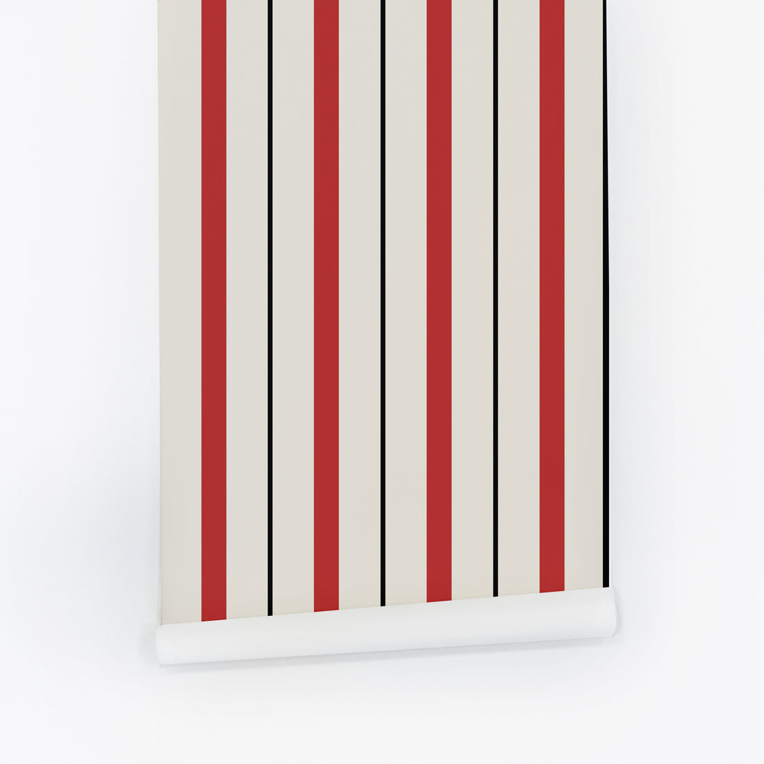 Red Modern Stripes Wallpaper