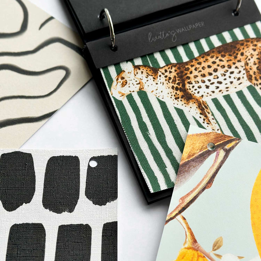 Beautiful swatch book by Livettes Wallpaper for designers