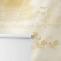 Metallic Pearl Vintage Clouds Wall Mural