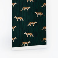Moody leopard design removable wallpaper