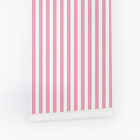 candy pink stripes removable wallpaper