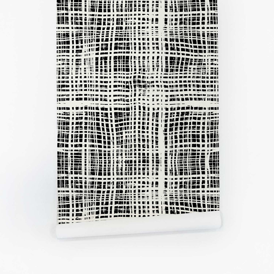 black and white plaid inspired removable wallpaper