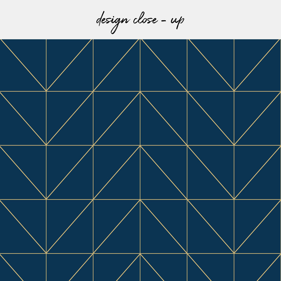 modern chevron backsplash in navy