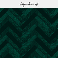 deep green herringbone diy backsplash tiles