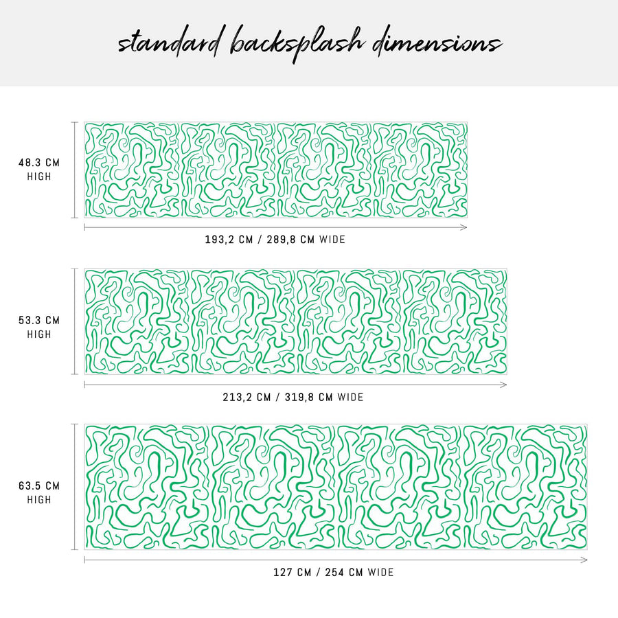 peel and stick kitchen backsplash size