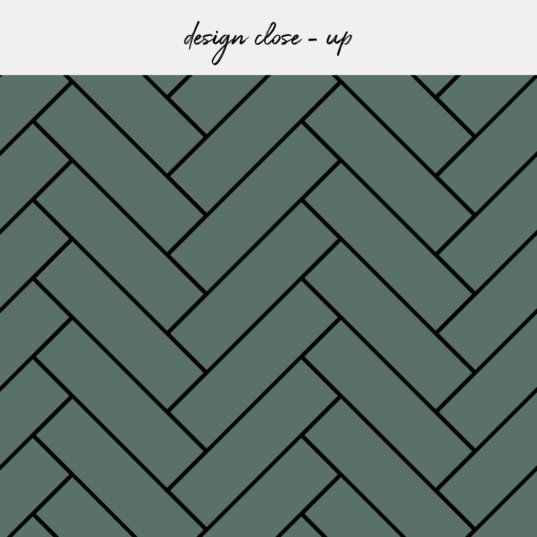 green herringbone tile backsplash