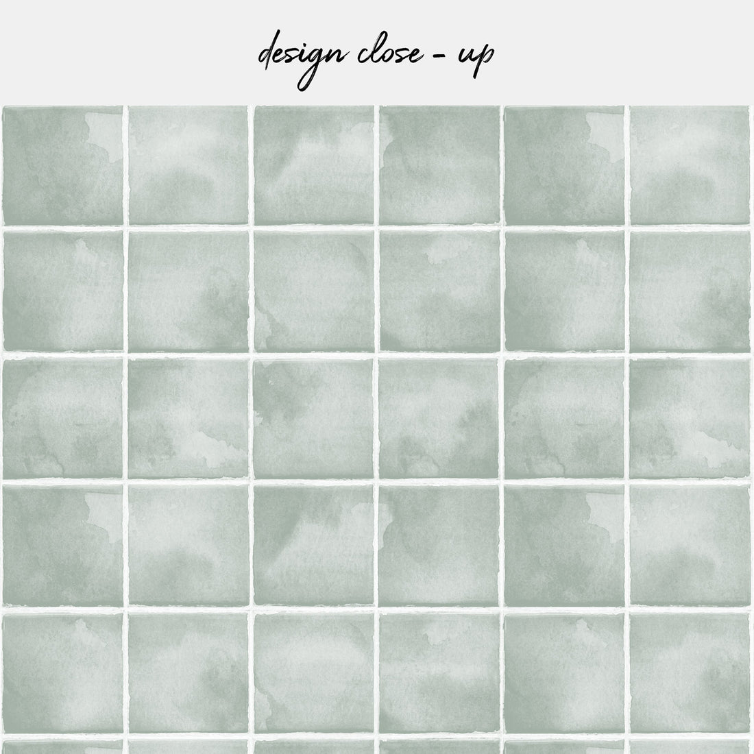 green tile pattern peel and stick backsplash