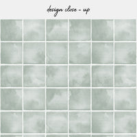 green tile pattern peel and stick backsplash