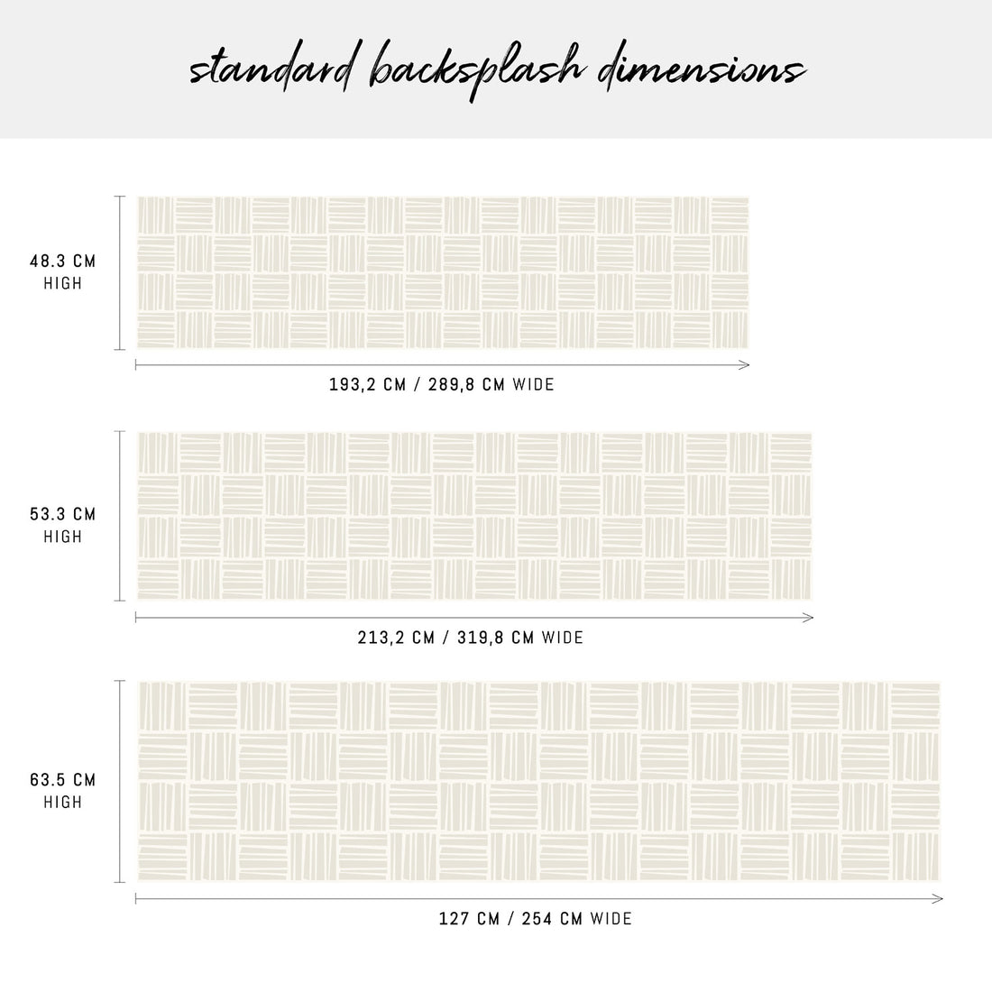 line pattern peel and stick backsplash design