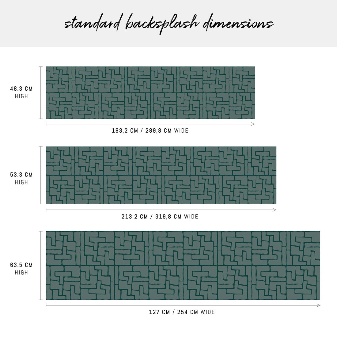 abstract brick kitchen backsplash size variations