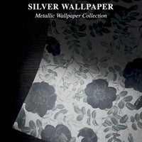 Silver Royal Bloom Metallic Wallpaper