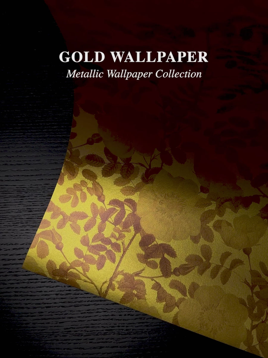 Gold Royal Bloom Metallic Wallpaper